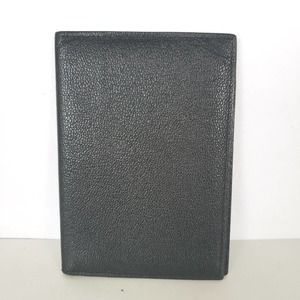 SWANK Vintage Credit Card ID Holder Wallet Small Mini Black Brown Leather Bifold
